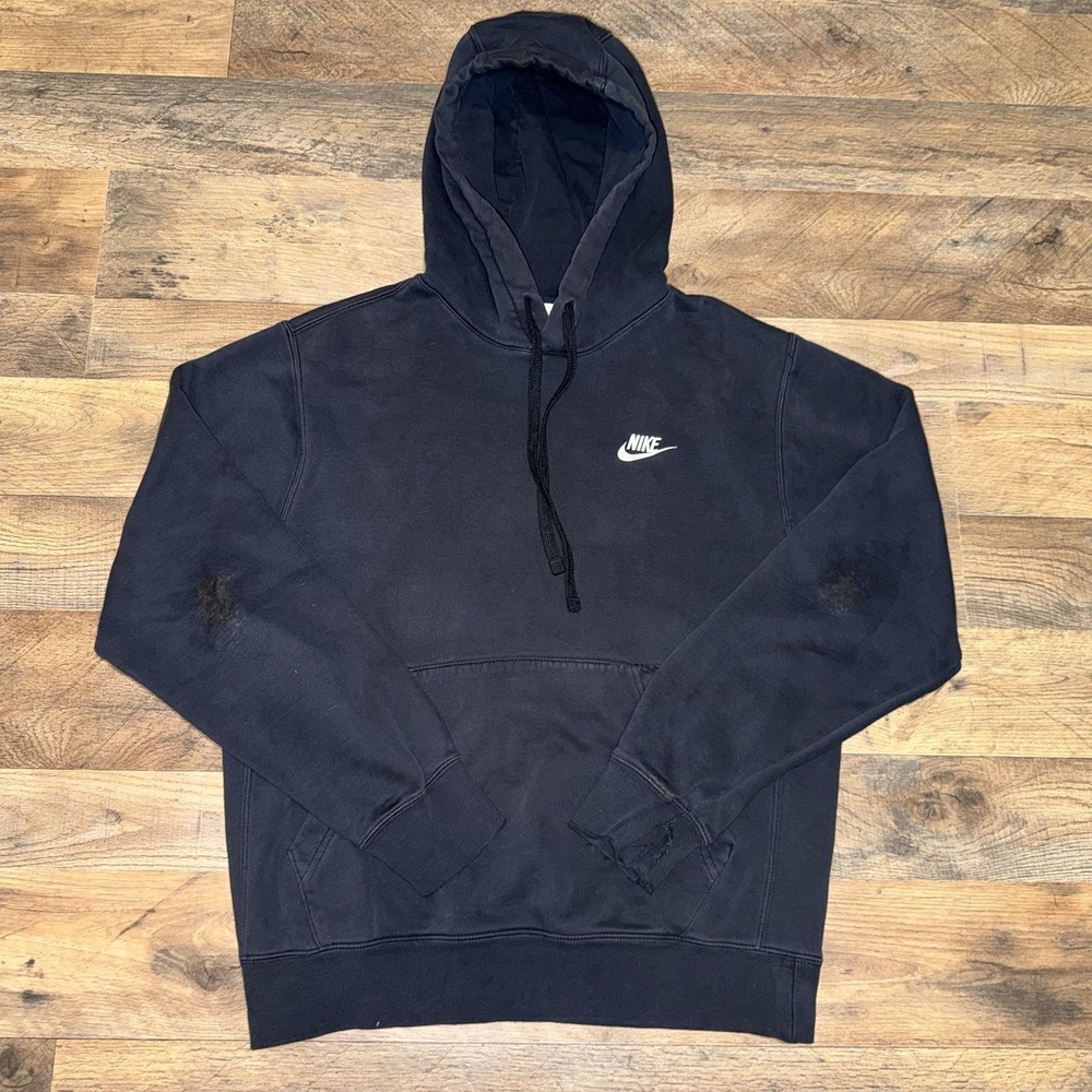 Nike Sportswear Club Fleece Men's Size Small Embroidered Logo Black
